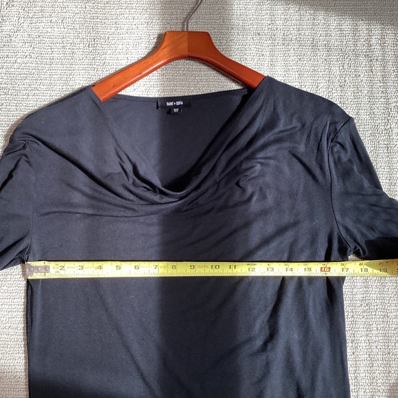 Saint + Sofia Long Sleeve Cowl Neck Tee - Picture 4 of 5